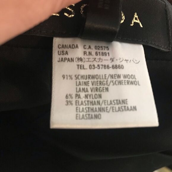 ESCADA lightweight wool pencil mermaid skirt 38 8 - Picture 3 of 6